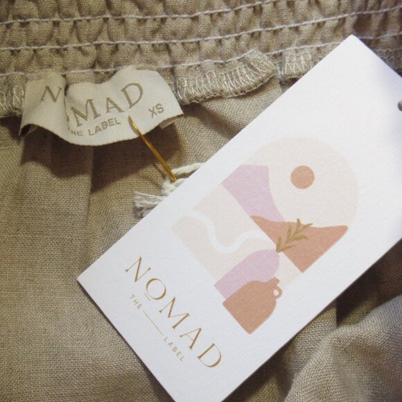 NWT Nomad The Label Aurora Maxi in Flax Beige Linen Pull-on Skirt XS - Picture 5 of 7